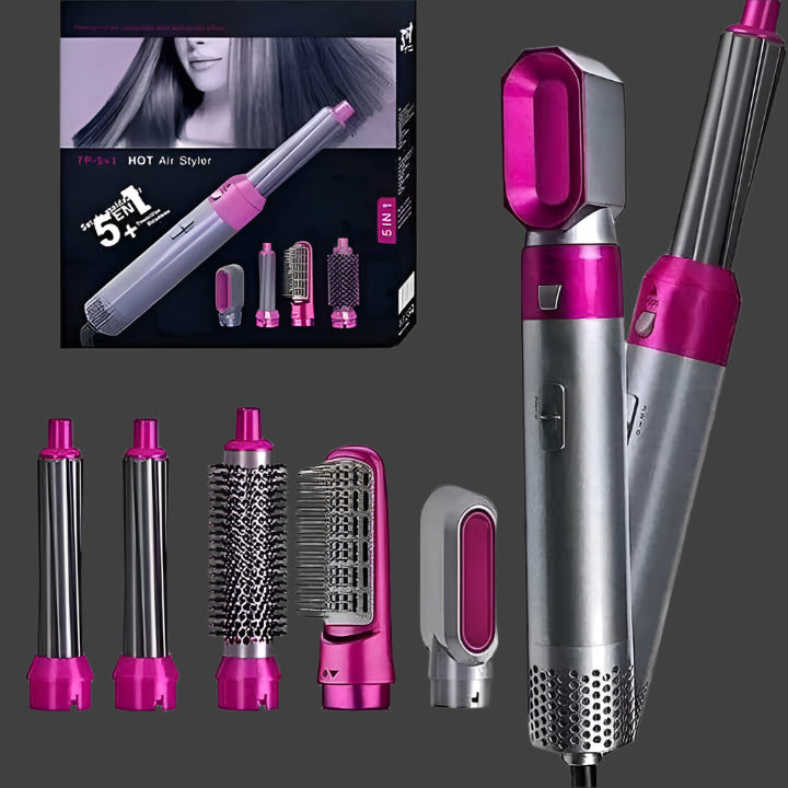 5 in 1 Hair Styler Set – Curl | Volumize | Smooth | Dry - aalammart