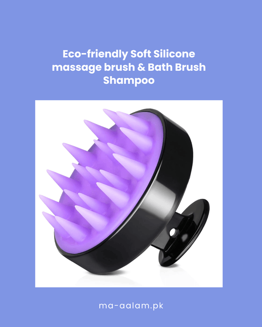 Eco - friendly Soft Silicone massage brush & Bath Brush Shampoo - aalammart