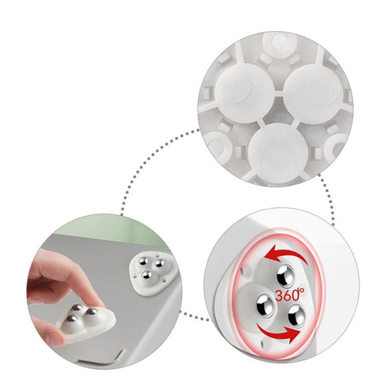 Set of 4 Stainless Steel Paste Universal Wheel. - aalammart