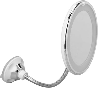360° Flexible Light Up 10X Magnification Makeup Mirror - aalammart