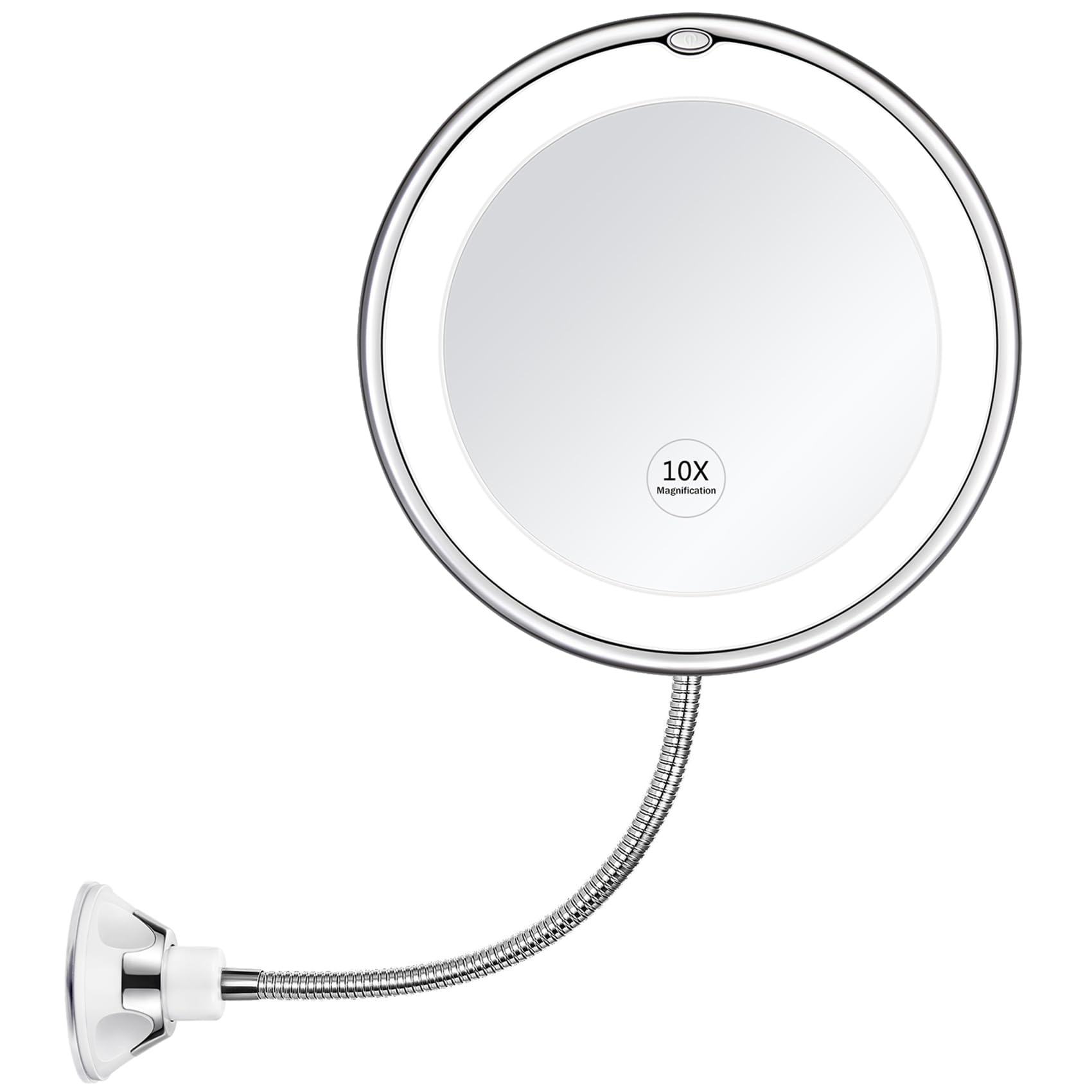 360° Flexible Light Up 10X Magnification Makeup Mirror - aalammart