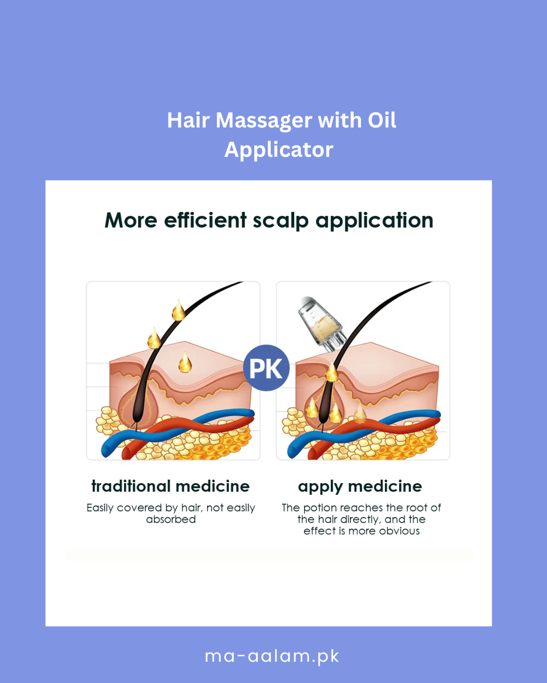 Hair Massager with Oil Applicator - aalammart