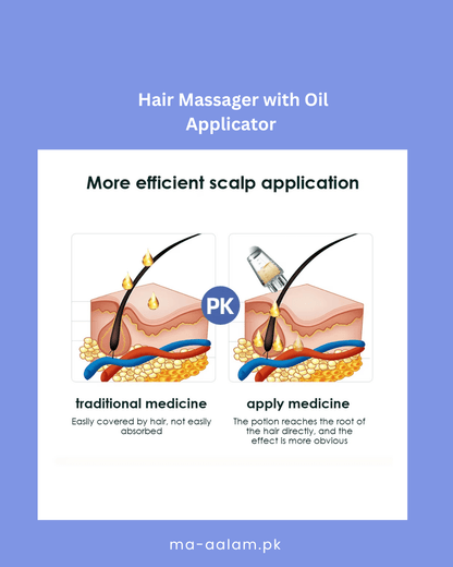 Hair Massager with Oil Applicator - aalammart