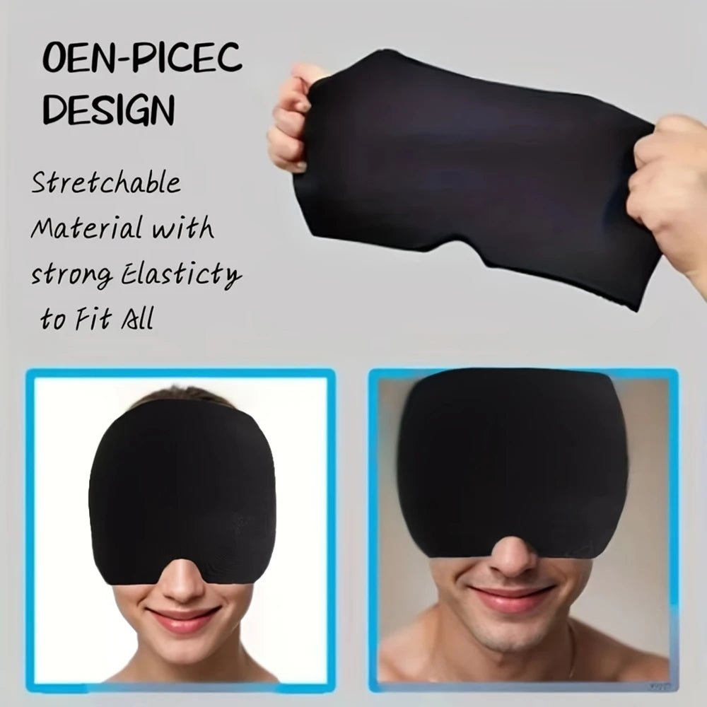 Migraine Relief Cap – Ice Head Wrap & Therapy Eye Mask. - aalammart