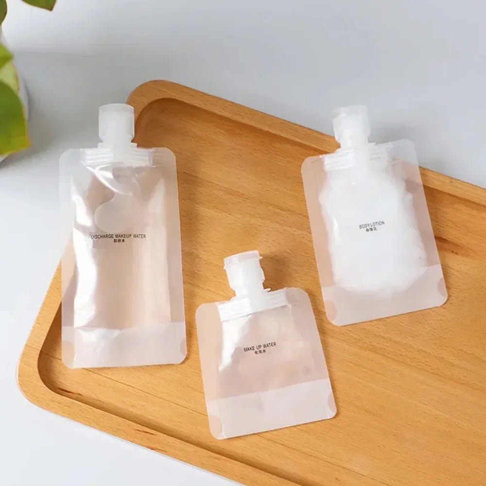Pack of 3 Portable Travel Fluid Makeup Packing Bag. - aalammart