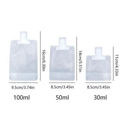 Pack of 3 Portable Travel Fluid Makeup Packing Bag. - aalammart
