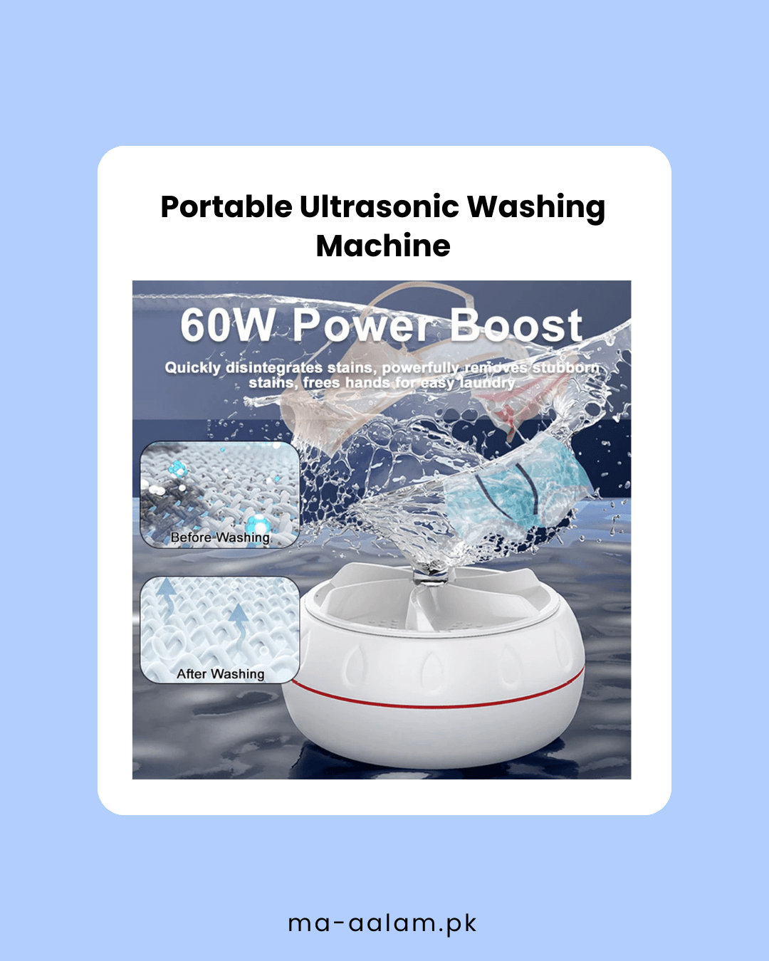 Portable Ultrasonic Washing Machine - aalammart